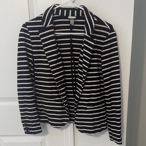 a new day Black and White Striped Blazer - Picture 1 of 4